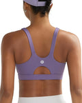 RUNNING GIRL Sports Bra for Women High Support, Molded Cup High Impact Sports Bras for Women with Sewn in Pads