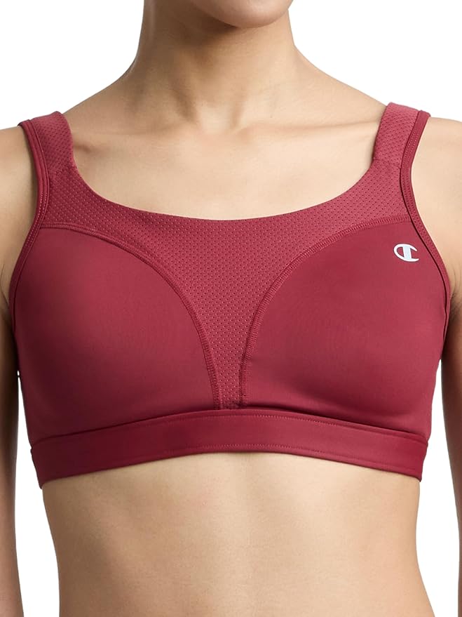 Champion Womens Women's Sports Bra, High-Impact, Maximum Support, Breathable, Moisture Wicking