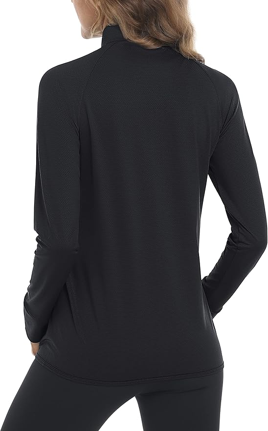 MAGCOMSEN Women's UPF 50+ Lightweight Athletic Jacket Sun Protection Full Zip Long Sleeve Shirts Hiking Outdoor Pockets