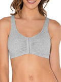 Fruit of the Loom Women's 96014PK Comfort Cotton Blend Front Close Sports Bra 2 Pack