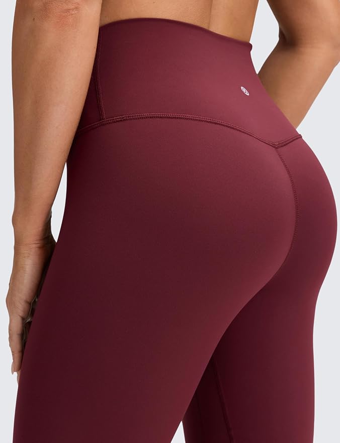 CRZ YOGA Brushed Naked Feeling Workout Leggings 25" - High Waisted Gym Compression Tummy Control Womens Yoga Pants