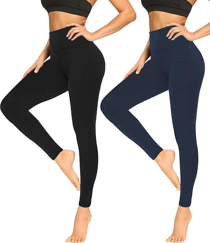 FULLSOFT Buttery Soft Leggings for Women - High Waisted Tummy Control No See Through Workout Yoga Cycling Tights Pants