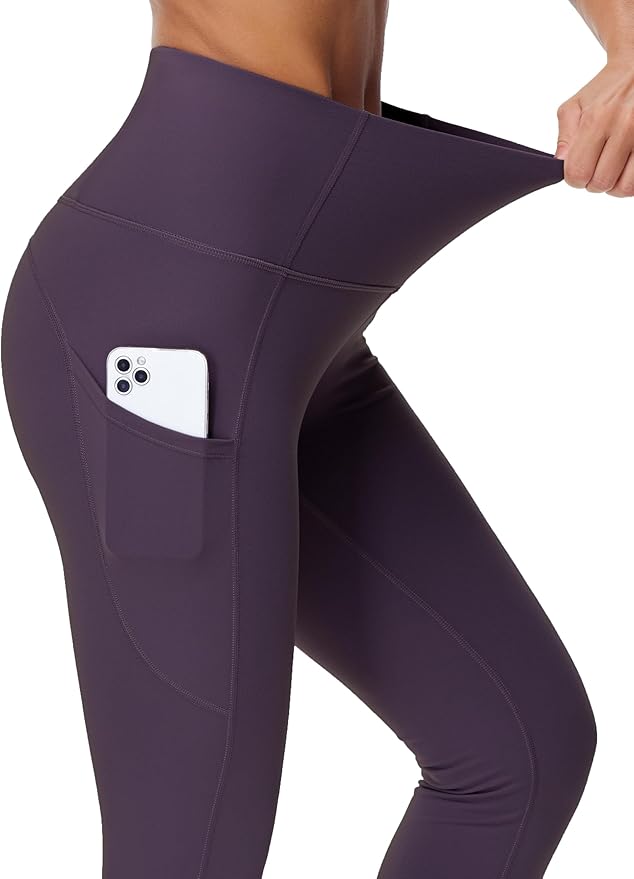 Dragon Fit High Waist Yoga Leggings with 3 Pockets,Tummy Control Workout Running 4 Way Stretch Yoga Pants