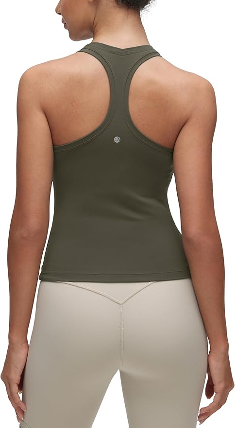 CRZ YOGA Butterluxe Racerback Tank Tops for Women - Yoga Workout Casual Gym Athletic Camisole Tight Sleeveless Shirts