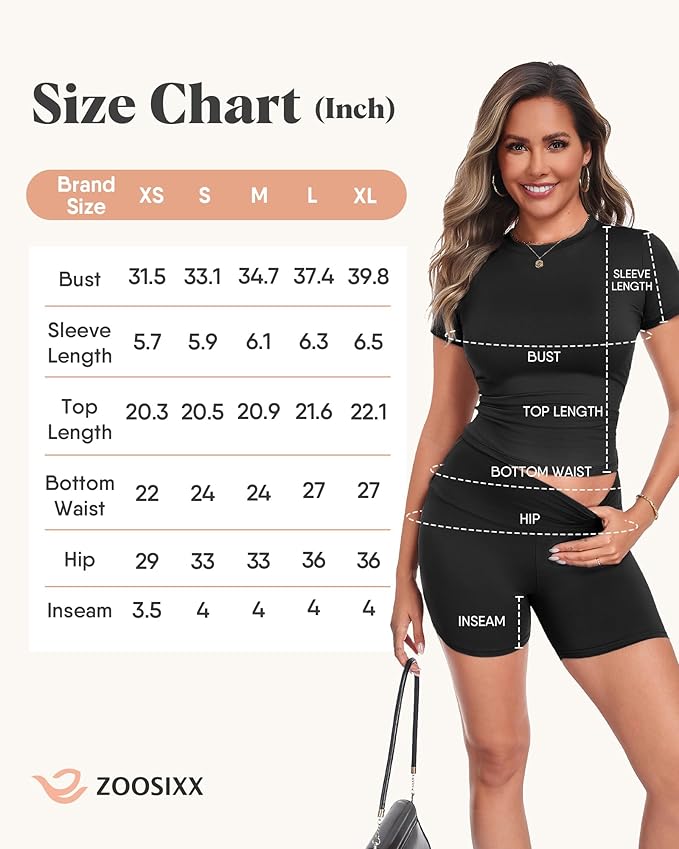 ZOOSIXX Two Piece Workout Sets for Women - Summer Outfits 2 Piece Short Gym Sets Casual Lounge Vacation Matching Clothing