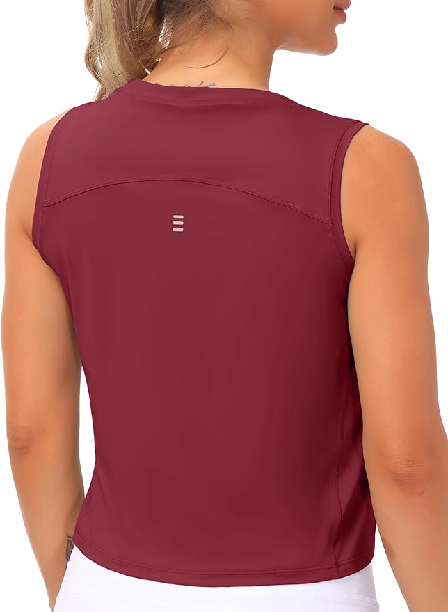 THE GYM PEOPLE Women's Workout Tops in Ice Silk Quick Dry Sleeveless