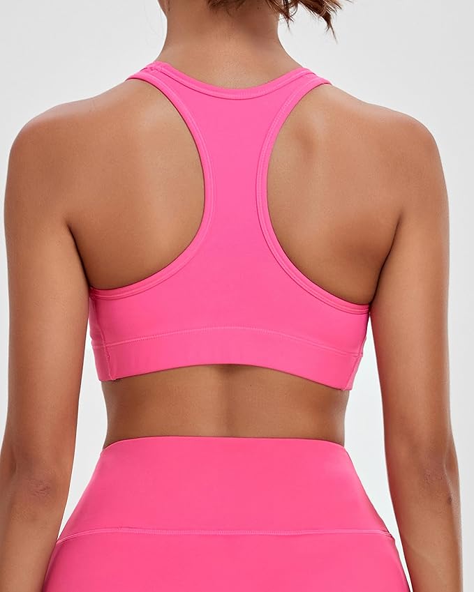 Oalka Women's Racerback Sports Fitness Support Workout Running Bras