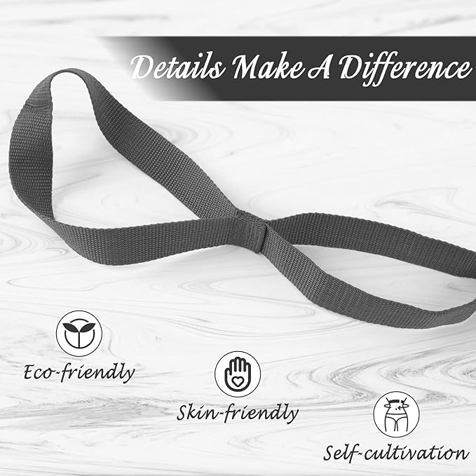 Scotamalone Stretching Strap Yoga Strap Physical Therapy for Home Workout, Exercise, Pilates and Gymnastics, 10 Loops Non-Elastic Stretch Bands with Aesthetic Packaging for Women & Men