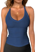 iGENJUN Workout Tops for Women Racerback Basic Tank Summer 2026 Camisole V Neck Slim Fit Ribbed Sleeveless