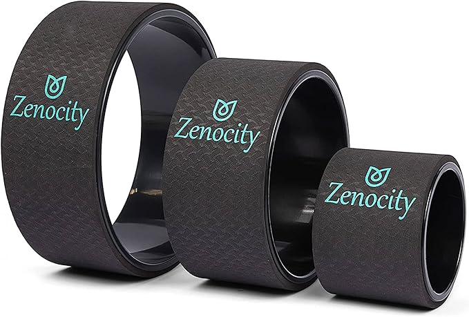 Yoga Back Roller - Yoga Wheel for Stretching and Back Pain Relief - Back Stretcher - Foam Roller - Balance Accessory for Stretching - Thick Padding for Comfort - Improve Flexibility