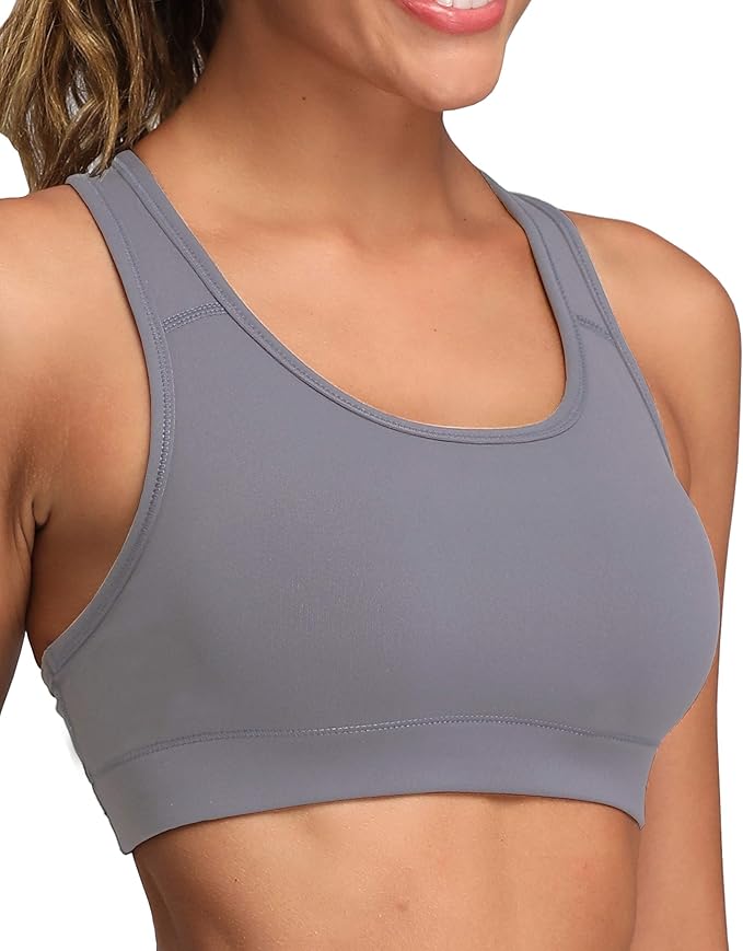 Oalka Women's Racerback Sports Fitness Support Workout Running Bras