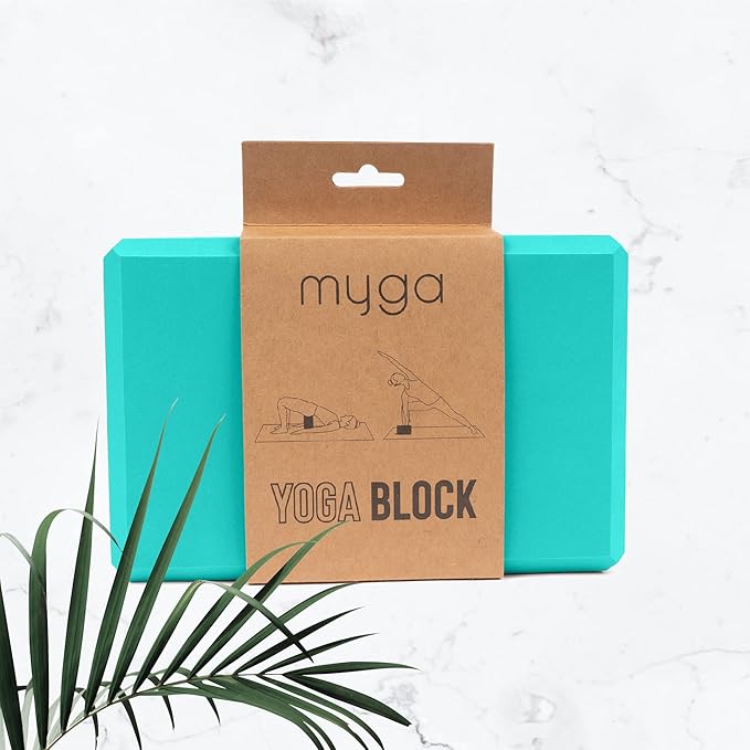 MYGA Yoga Block,Lightweight EVA Foam Yoga Brick,High Density Non-Slip Block for Yoga Poses, Pilates, Balance and Flexibility