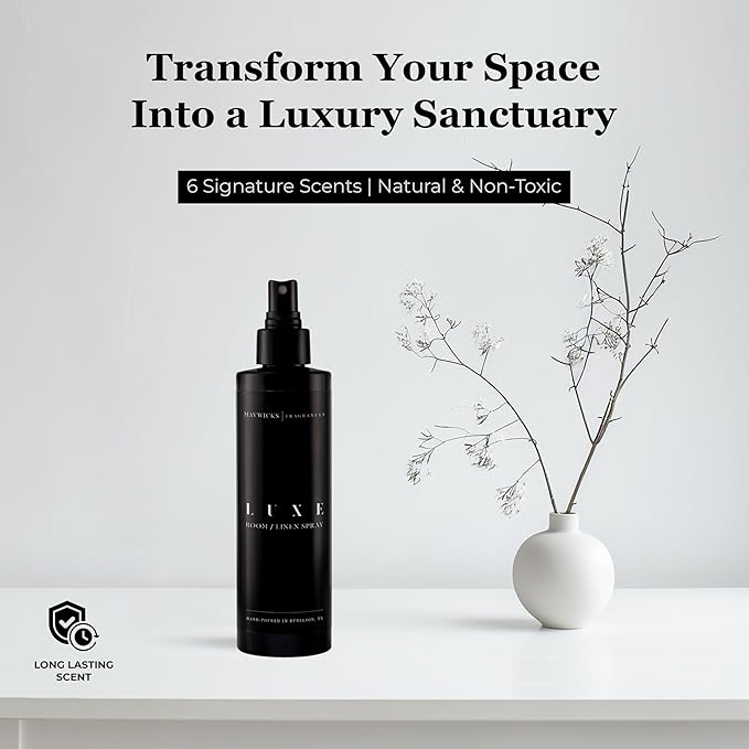 Fragrances - (Luxe) Linen & Room Spray (8oz) – Bedroom & Home Fragrance Mist, Long-Lasting Freshness To Brighten Up Your Space, Fabric & Air Freshener, Aromatherapy Scent Spray