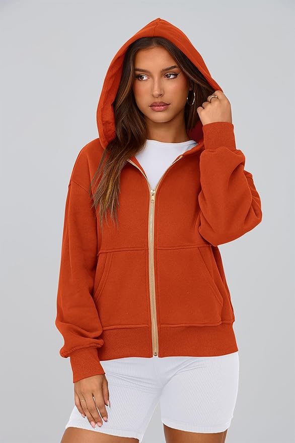 PRETTYGARDEN Hoodies for Women Sweatshirt Zip Up Hoodie Fall Fashion 2026 Trendy Long Sleeve Jackets Winter Clothing Outfits