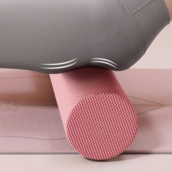 Foam Yoga Column, 2026 Upgrade Eva Long Foam Rollers with Trigger Point, Standard Foam Roller High-Density Massage Roller for Home Gym Travel Muscle Relif (Pink)