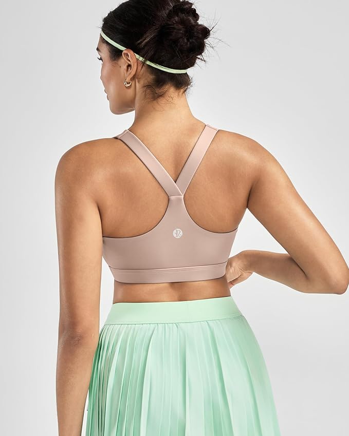 RUNNING GIRL Sports Bras for Women, Molded Cup High Impact Sports Bra Workout Bras for Women High Support Racerback