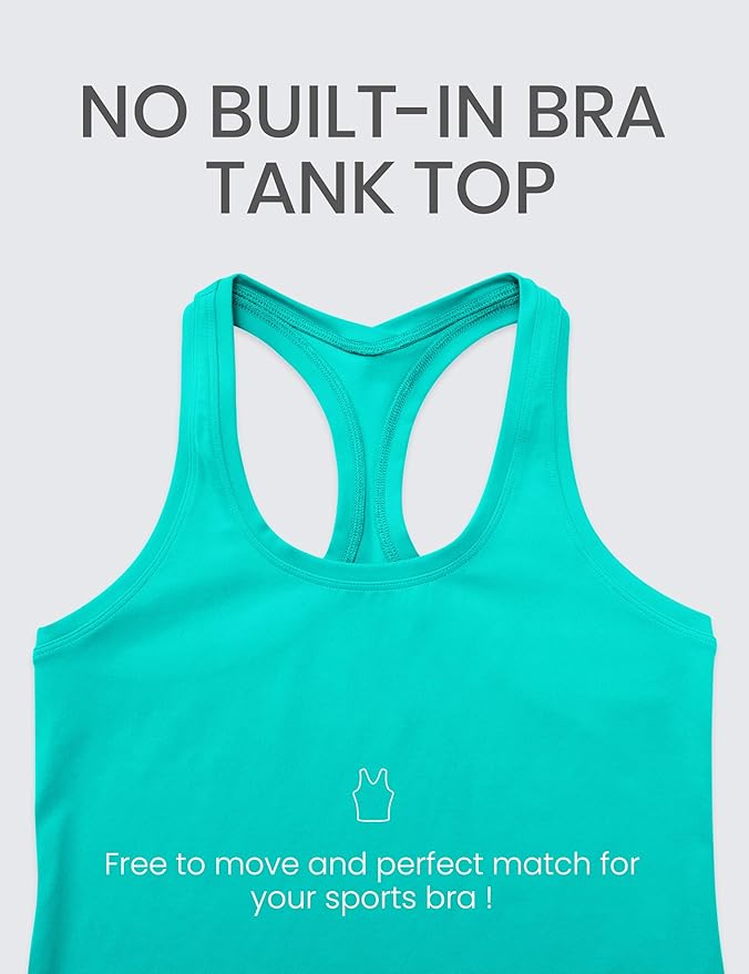 CRZ YOGA Butterluxe Racerback Tank Tops for Women - Yoga Workout Casual Gym Athletic Camisole Tight Sleeveless Shirts