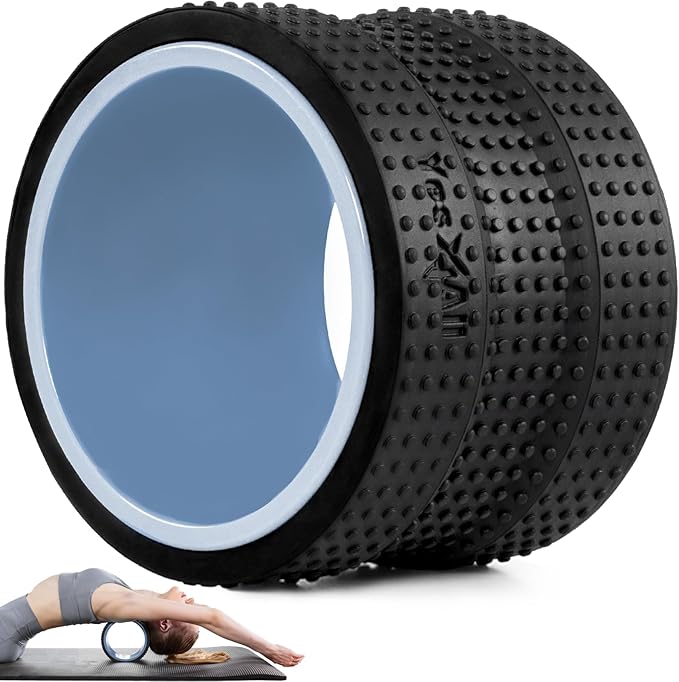 Yes4All Yoga Wheel Roller, 500 lb Capacity Back Cracker Roller for Comfort HIPS & Neck, Available in 6”/10”/12” Sizes