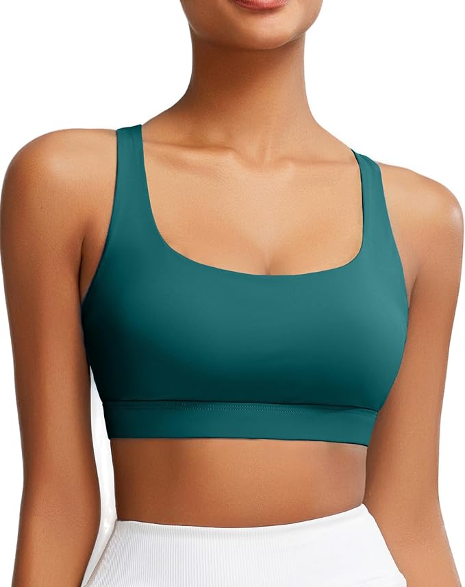RUNNING GIRL Sports Bra for Women, Molded Cup High Impact Sports Bras for Women with Sewn in Pads