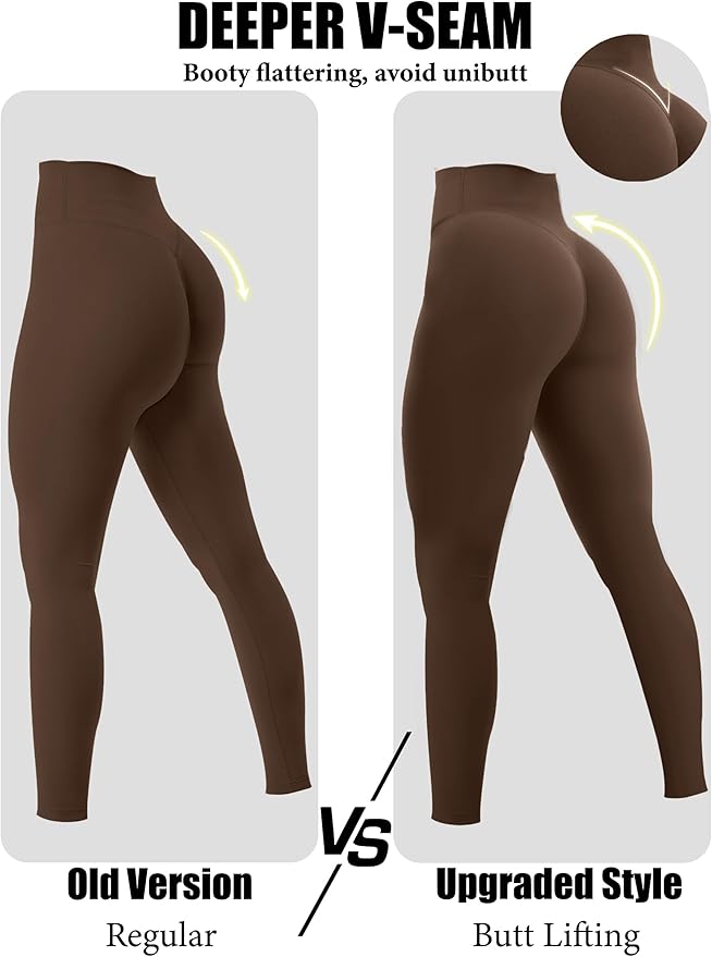 Olmlmt No Front Seam Workout Leggings for Women Tummy Control Butt Lifting Leggings Buttery Soft Gym Yoga Pants