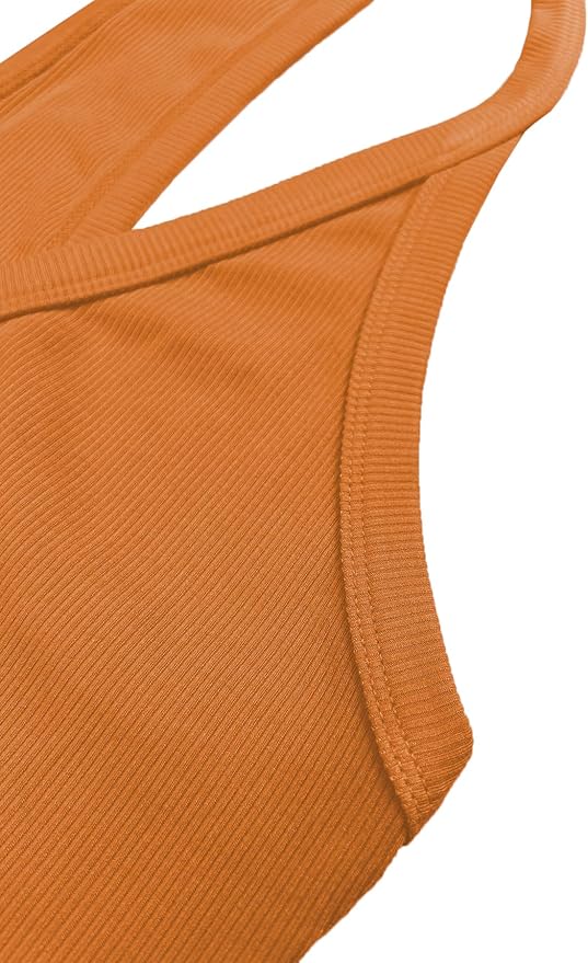 iGENJUN Workout Tops for Women Racerback Basic Tank Summer 2026 Camisole V Neck Slim Fit Ribbed Sleeveless