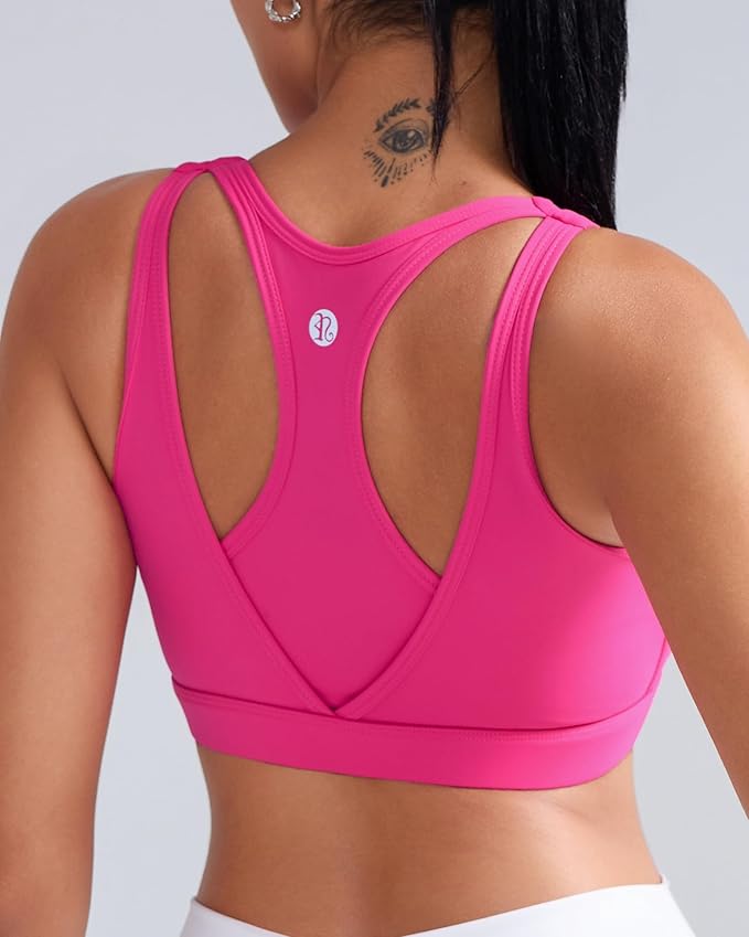 RUNNING GIRL Sports Bras for Women High Support,Molded Cup High Impact Sports Bra Racerback Workout Yoga Running Bra