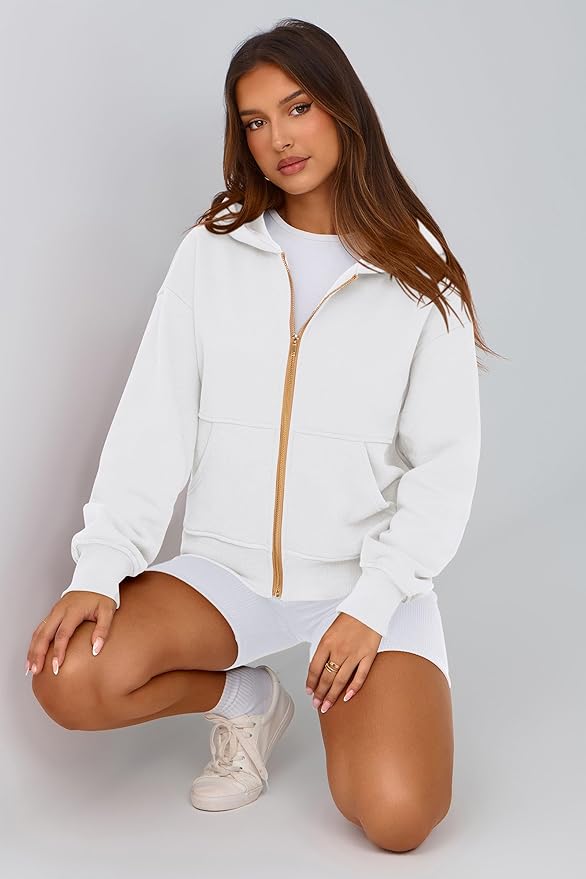 PRETTYGARDEN Hoodies for Women Sweatshirt Zip Up Hoodie Fall Fashion 2026 Trendy Long Sleeve Jackets Winter Clothing Outfits