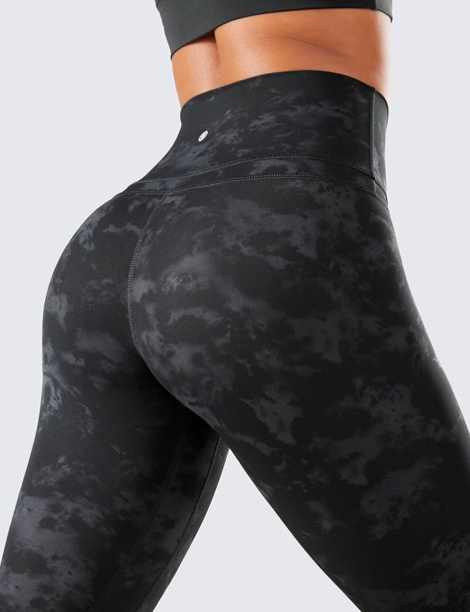 CRZ YOGA Naked Feeling Workout Leggings 25'' - High Waist Yoga Training Tight Womens Pants