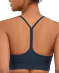 Womens Y-Back Sports Bra, Weightless Padded Yoga Bra, Spaghetti Strap Low Impact Gym Top for Workout & Daily Wear