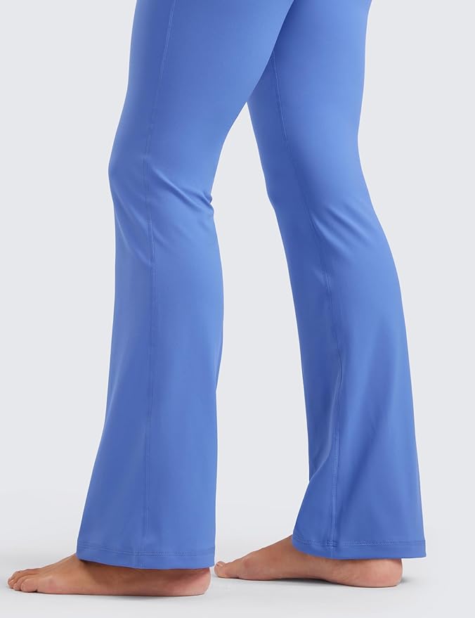 CRZ YOGA Butterluxe Flare Leggings 29"/30.5"/32"/33.5" - High Waist Bootcut Wide Leg Lounge Womens Yoga Pants with Pocket