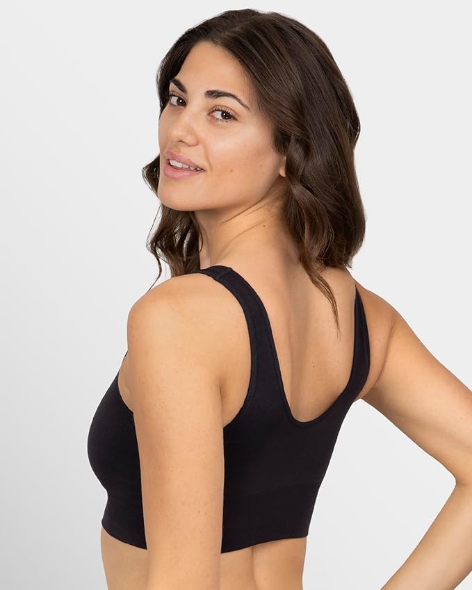 Fruit of the Loom Women's 3-Pack Seamless Full-Coverage Back Smoothing Wireless Bra
