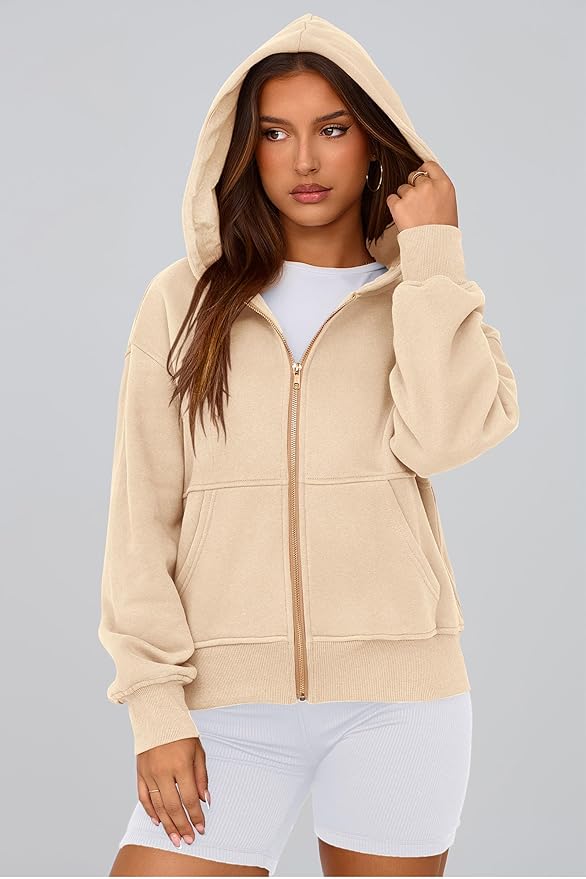PRETTYGARDEN Hoodies for Women Sweatshirt Zip Up Hoodie Fall Fashion 2026 Trendy Long Sleeve Jackets Winter Clothing Outfits