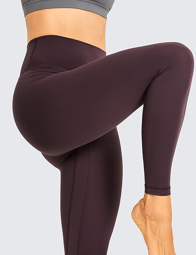 CRZ YOGA Brushed Naked Feeling Workout Leggings 25" - High Waisted Gym Compression Tummy Control Womens Yoga Pants