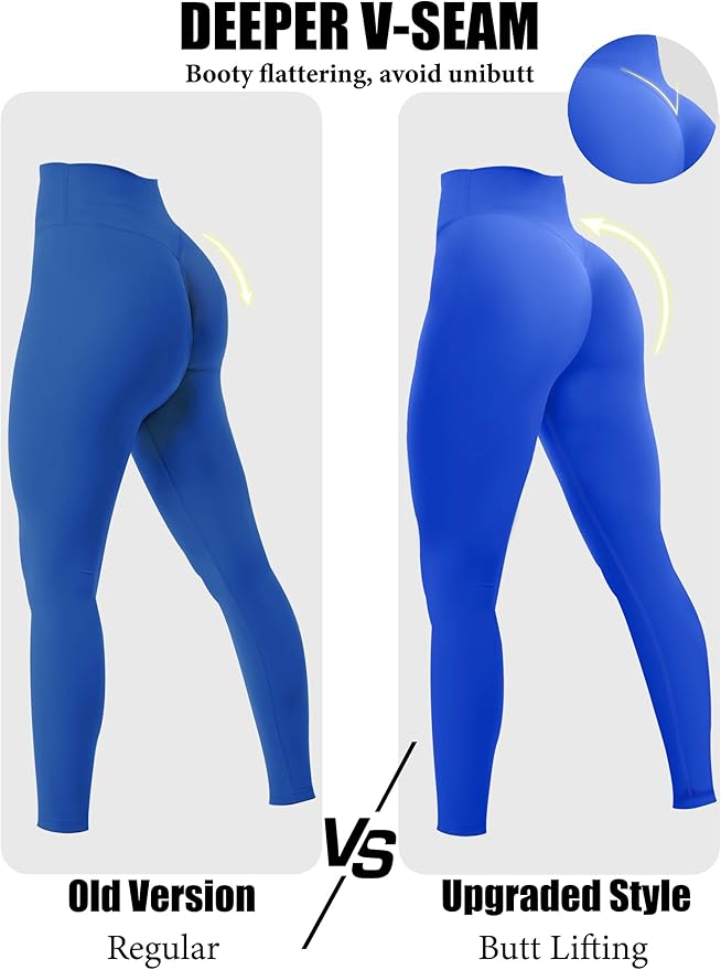 Olmlmt No Front Seam Workout Leggings for Women Tummy Control Butt Lifting Leggings Buttery Soft Gym Yoga Pants