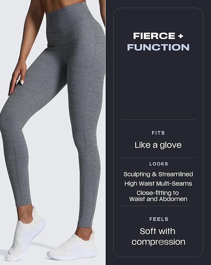 Aoxjox High Waisted Workout Leggings for Women Trinity Yoga Pants 26.5"