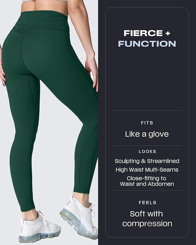 Aoxjox High Waisted Workout Leggings for Women Trinity Yoga Pants 26.5"