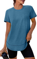 XIEERDUO Womens Workout Tops Short Sleeve Shirts Quick Dry Outfits for Hiking Running S-3XL
