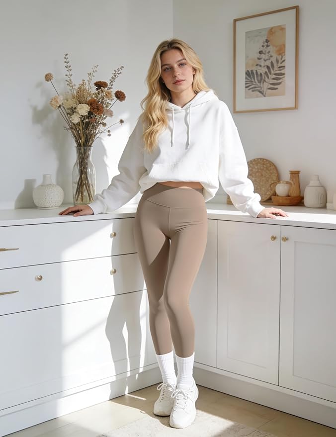 CHARMKING High Waisted Leggings for Women Soft Tummy Control Pants Non See Through Workout Yoga Pants for Running Plus Size