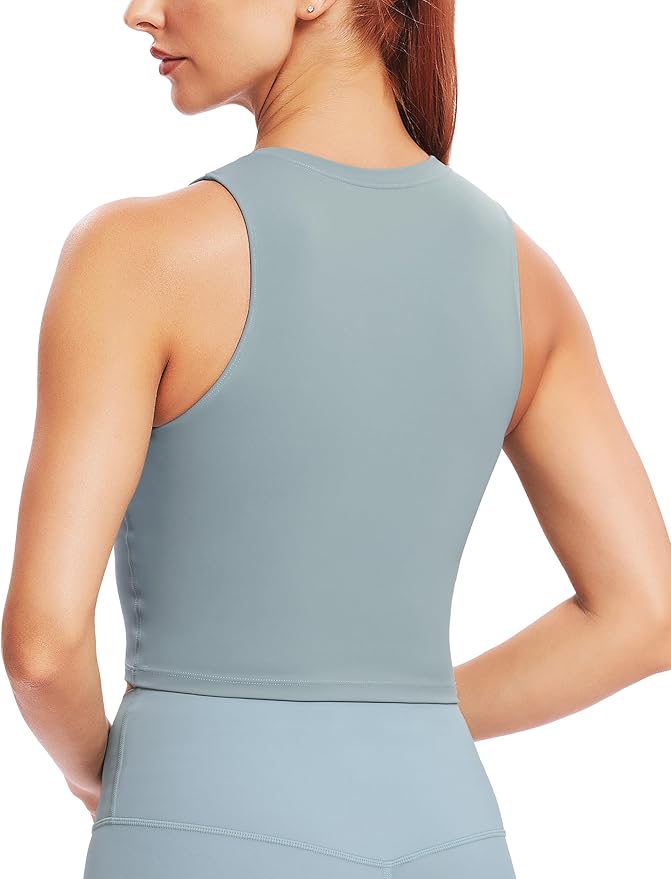 Natural Feelings Nudi Sports Bras for Women Removable Padded Yoga Tank Tops Sleeveless Fitness Workout Crop Tops