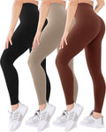 Blisset 3 Pack High Waisted Leggings for Women with Pockets Soft Active Tummy Control Pants for Yoga Running & Daily Wear