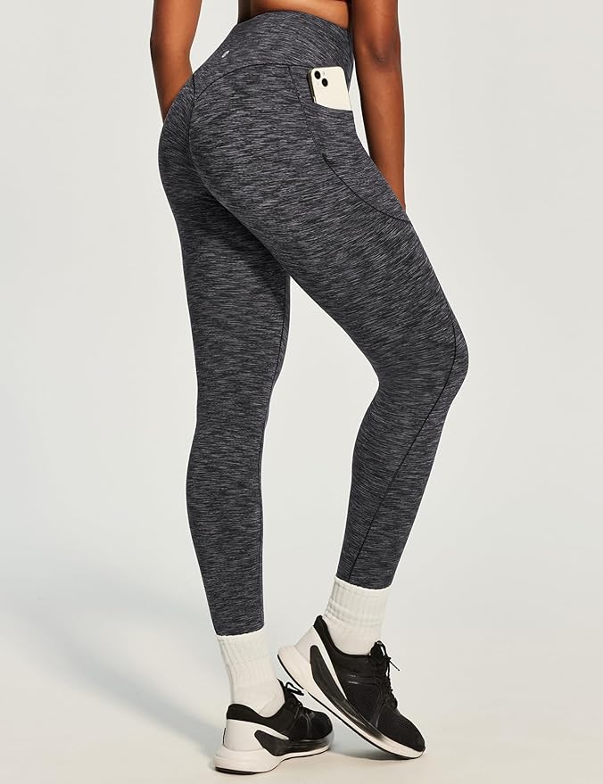 Heathyoga Scrunch Butt Lifting Leggings with Pockets for Women Tummy Control Compression Leggings No Front Seam Yoga Pants