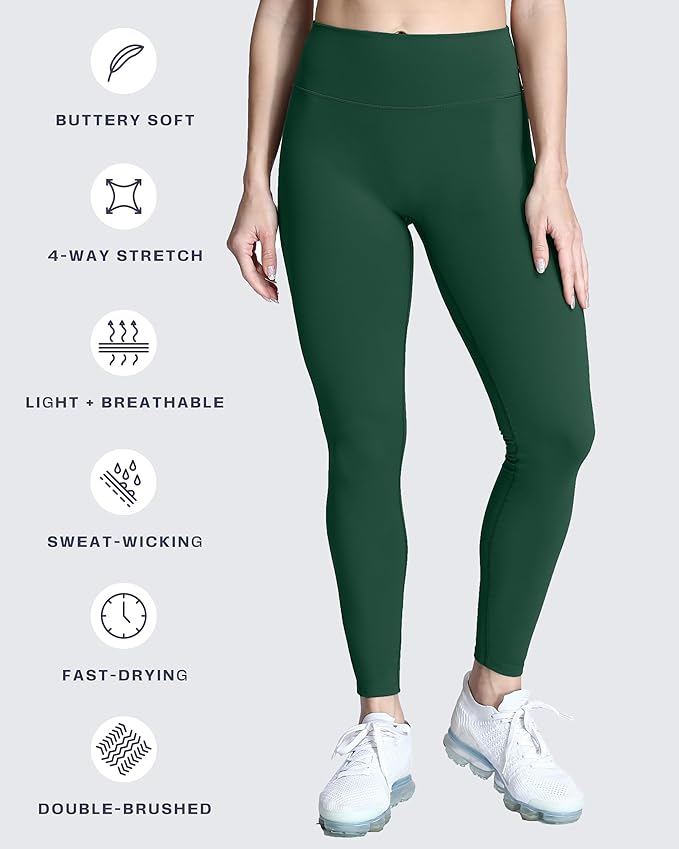 Aoxjox High Waisted Workout Leggings for Women Trinity Yoga Pants 26.5"