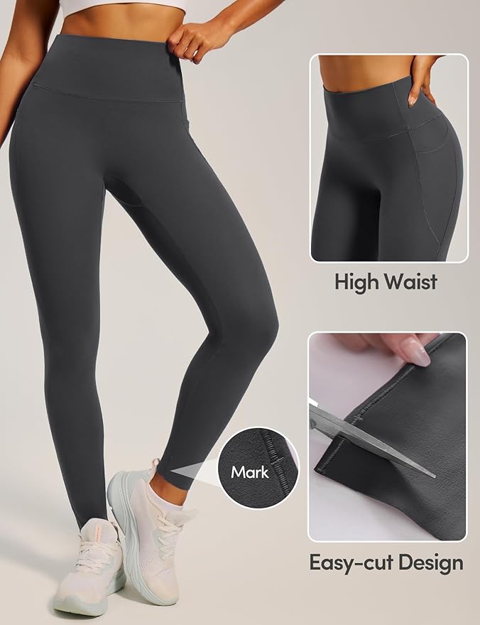 IUGA Invisible Scrunch Butt Lifting Leggings for Women No Front Seam Workout Leggings with Pockets Tummy Control Yoga Pants