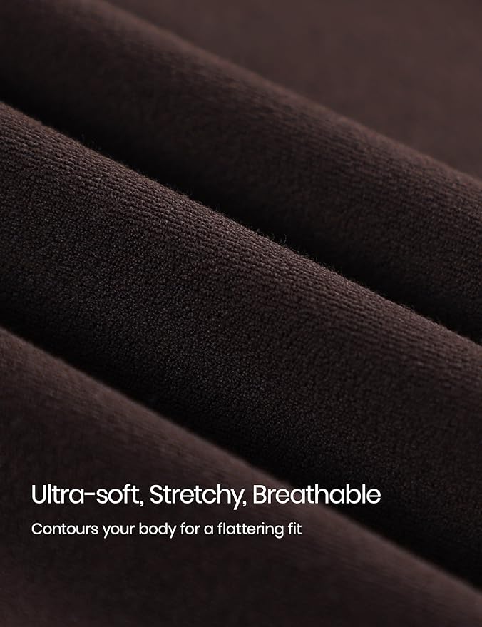 CRZ YOGA Softembrace Crewneck Long Sleeve Shirts for Women - Casual Going Out Tops Soft Basic Fitted Tight Fall T-Shirts