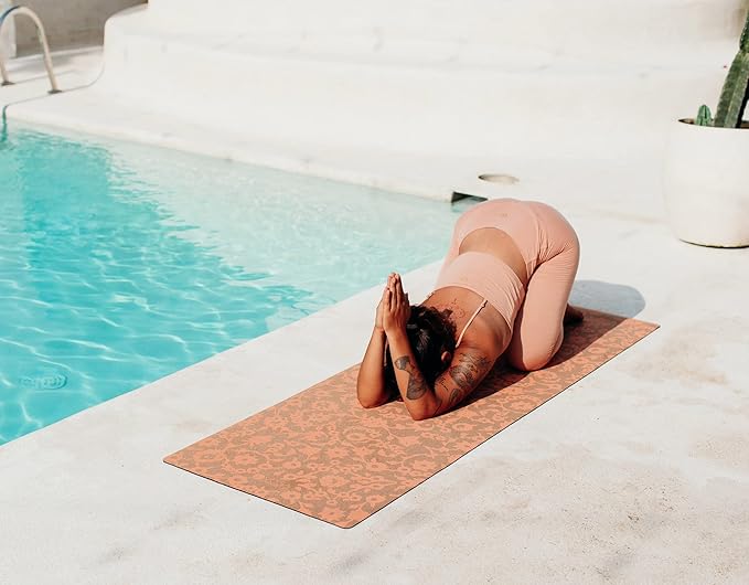 YOGA DESIGN LAB | The Cork Yoga Mat | Eco Luxury | Ideal for Hot Yoga, Power, Bikram, Ashtanga, Sweaty Workouts | Studio Quality | Includes Carrying Strap!