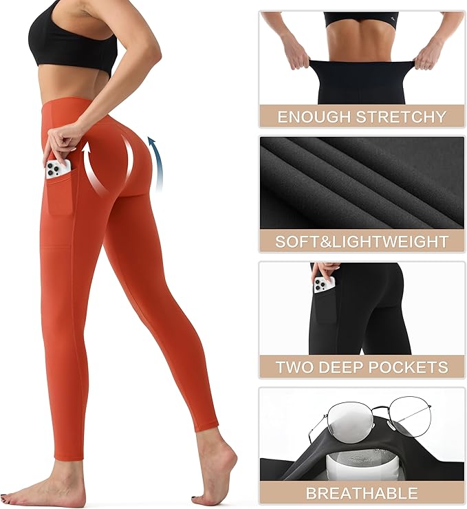 YUDSUD High Waisted Leggings for Women - Tummy Control Yoga Pants for Workout Running Athletic Women's Leggings Plus Size
