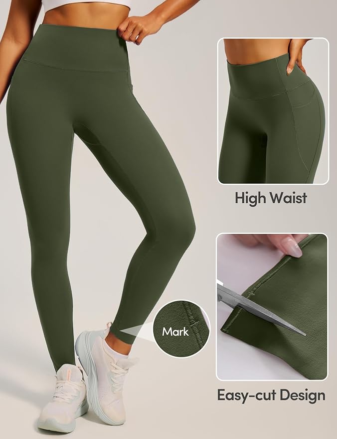 IUGA Invisible Scrunch Butt Lifting Leggings for Women No Front Seam Workout Leggings with Pockets Tummy Control Yoga Pants