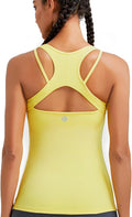 RUNNING GIRL Workout Tank Tops with Built in Bras for Women,Compression Shirt Strappy Back Athletic Yoga Tops