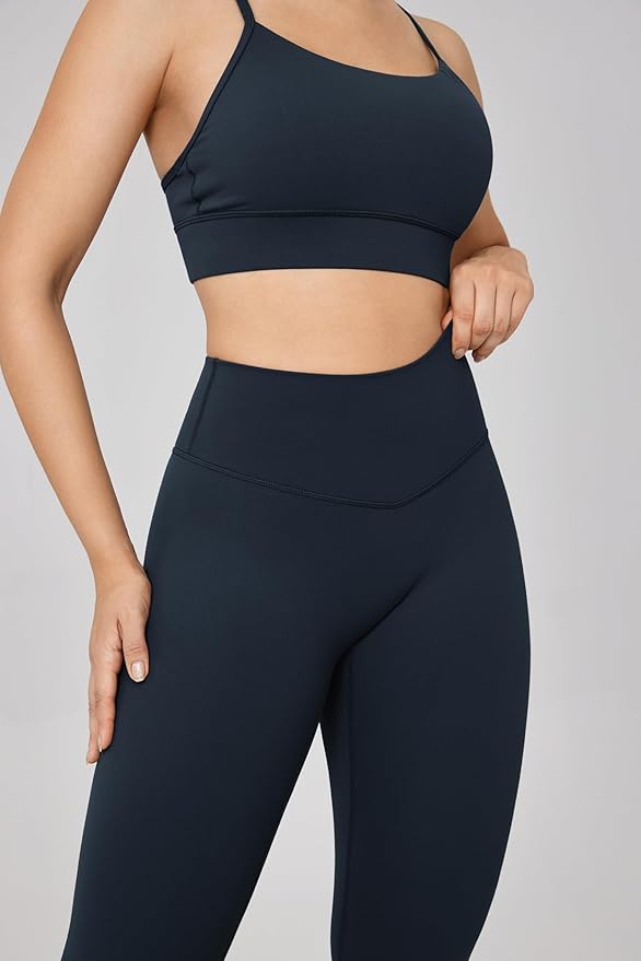 UNISSU Hugcurve No Front Seam High Waisted Workout Leggings for Women Buttery Soft Yoga Pants Gym Athletic Tights - 25''