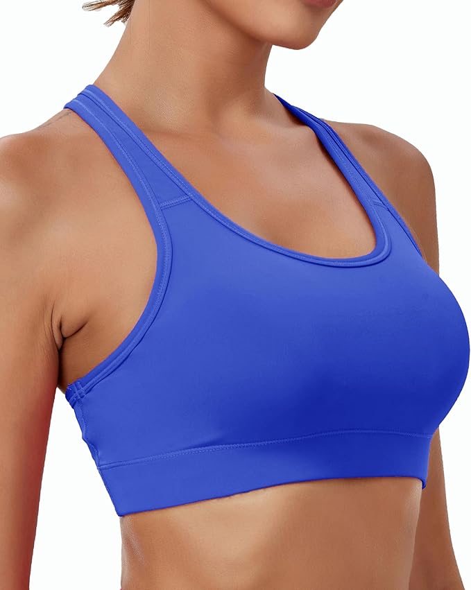Oalka Women's Racerback Sports Fitness Support Workout Running Bras